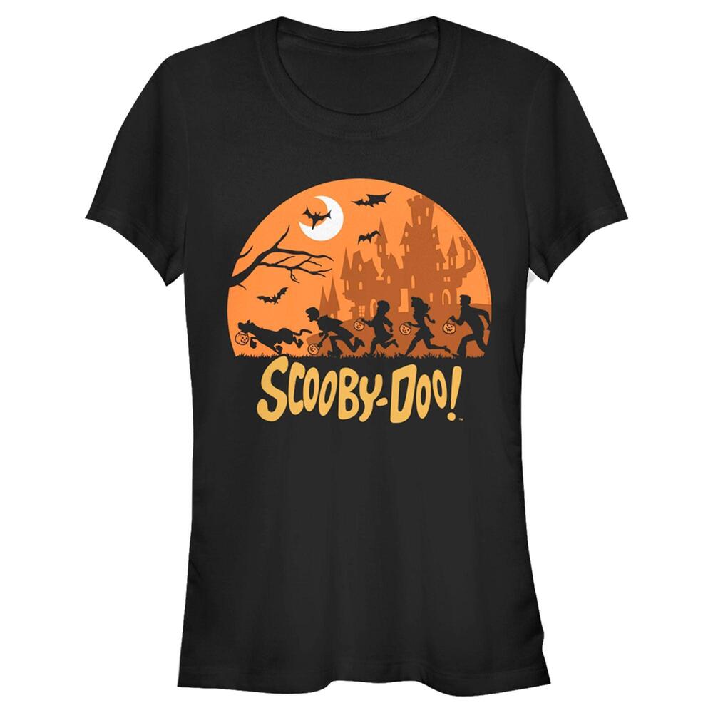 Juniors Scooby Doo Moon Silhouette Chase Tshirt
